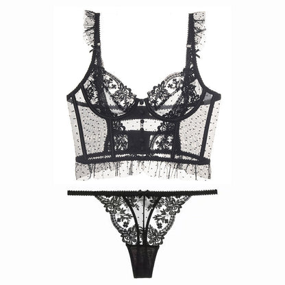 Push-Up Lace Bustier & Panty - Top Boho