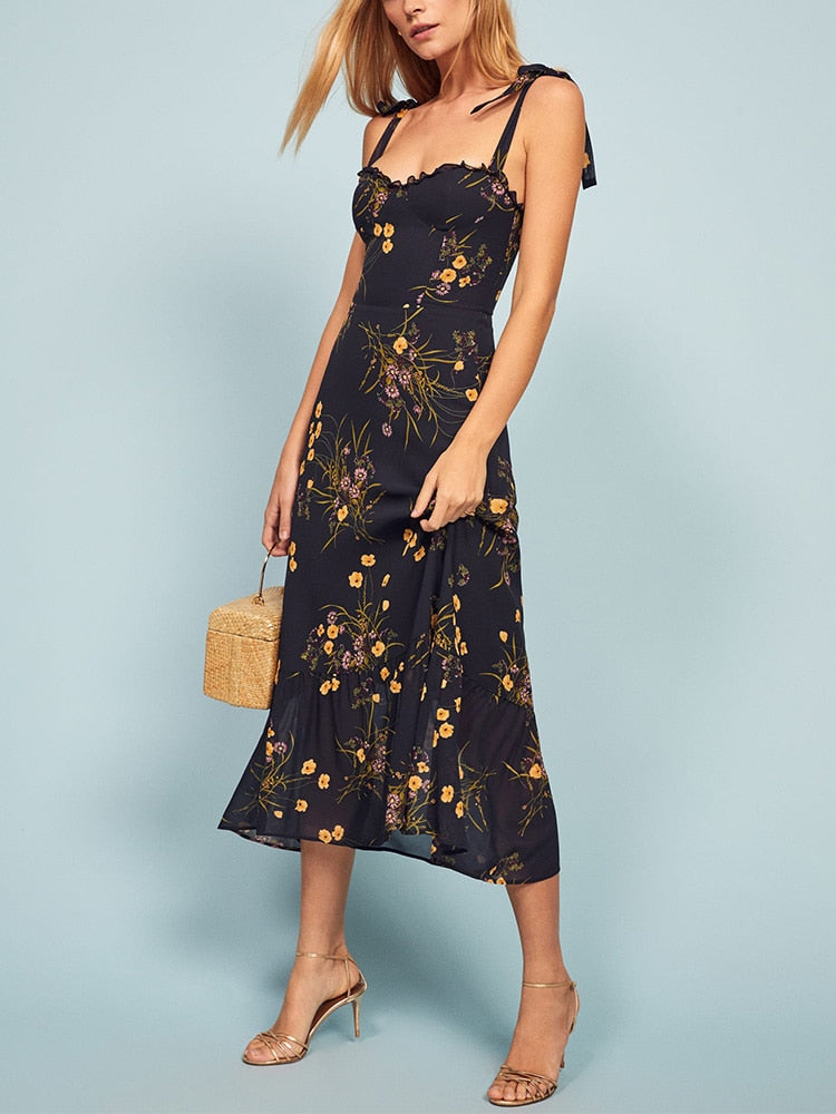 Elegant Floral Boho Maxi Dress - Top Boho