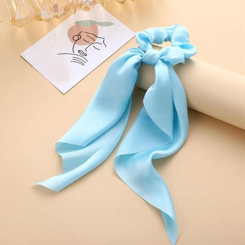 Boho Chic Ribbon Hair Scrunchies