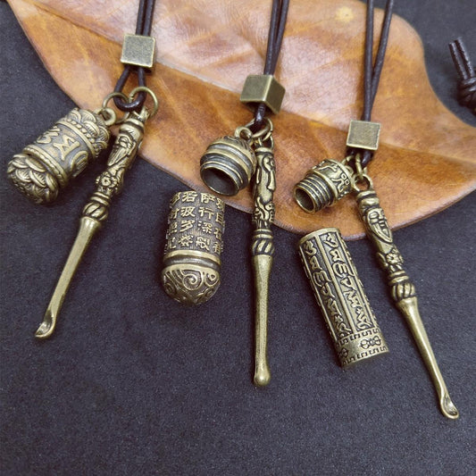 Mini Spoon with Brass Jar Pendants - Top Boho