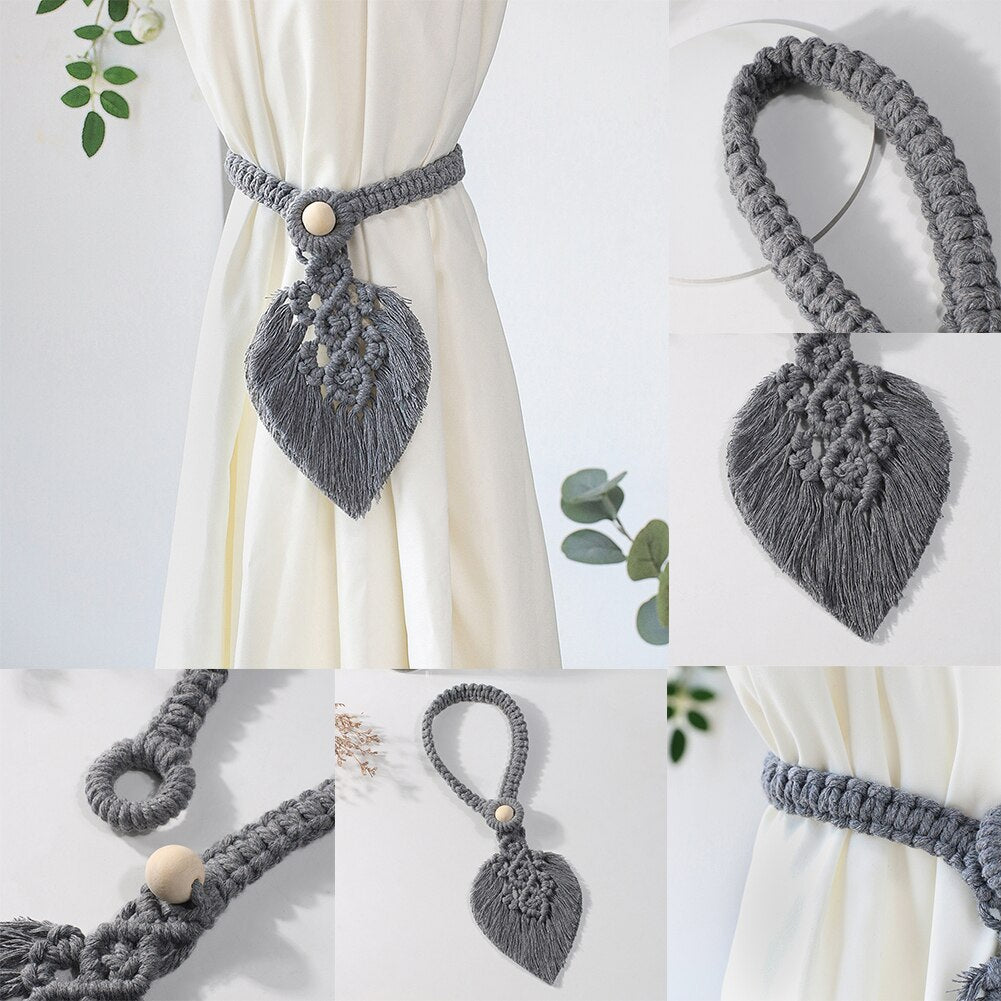 Boho Leaf Curtain Tieback - Top Boho