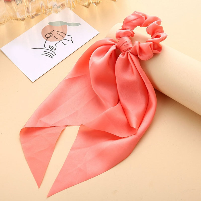Boho Chic Ribbon Hair Scrunchies