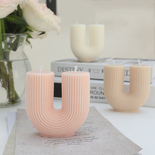 U-Shaped Geometric Scented Candles - Top Boho