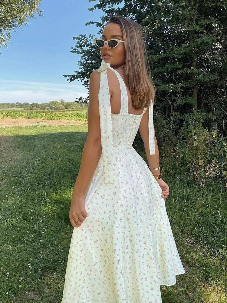 Floral Print Boho Maxi Dress