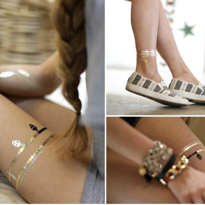 Metallic Body Art Tattoo Sticker - Top Boho