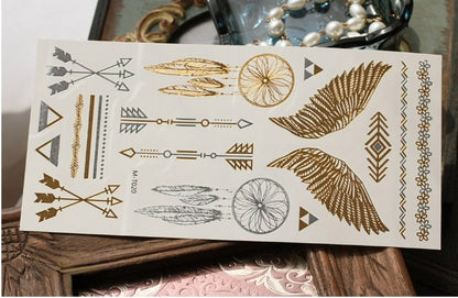 Metallic Body Art Tattoo Sticker - Top Boho