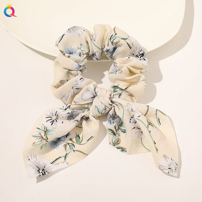 Boho Floral Bowknot Hair Ties