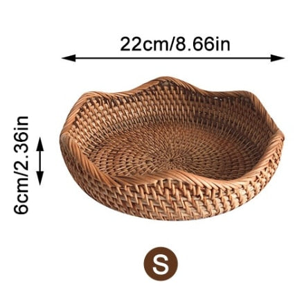 Hand-woven Rattan Storage Baskets - Top Boho