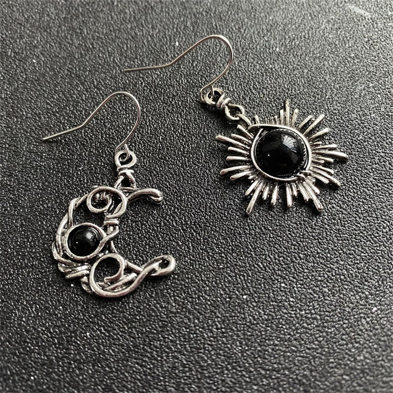 Bohemia Sun And Moon Earrings - Top Boho