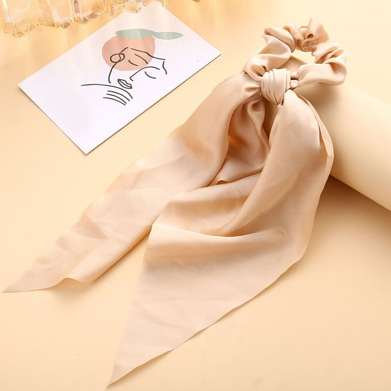 Boho Chic Ribbon Hair Scrunchies