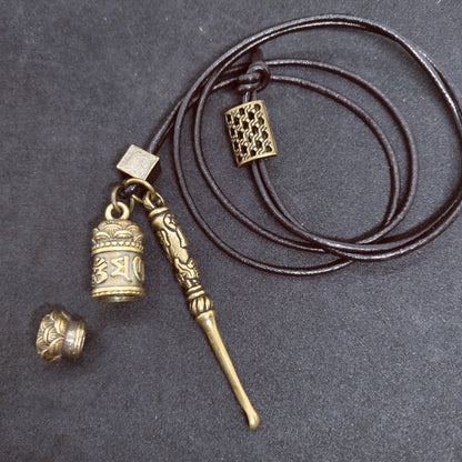 Mini Spoon with Brass Jar Pendants - Top Boho