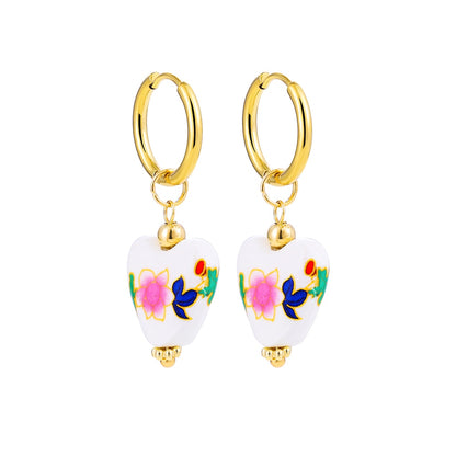 Boho Handmade Natural Stone Charm Earrings