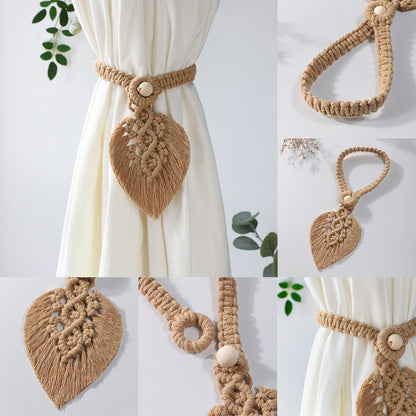 Boho Leaf Curtain Tieback - Top Boho