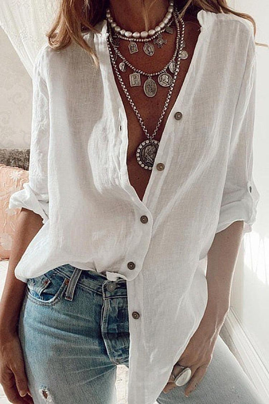 Boho Chic Cotton Loose Shirt - Top Boho