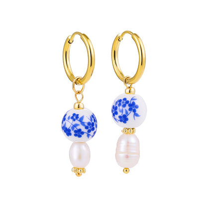 Boho Handmade Natural Stone Charm Earrings
