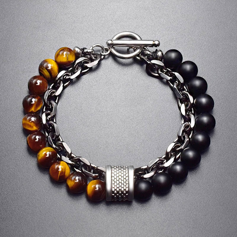 Tiger Eye Stone Beaded Bracelet - Top Boho