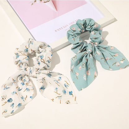 Boho Floral Bowknot Hair Ties