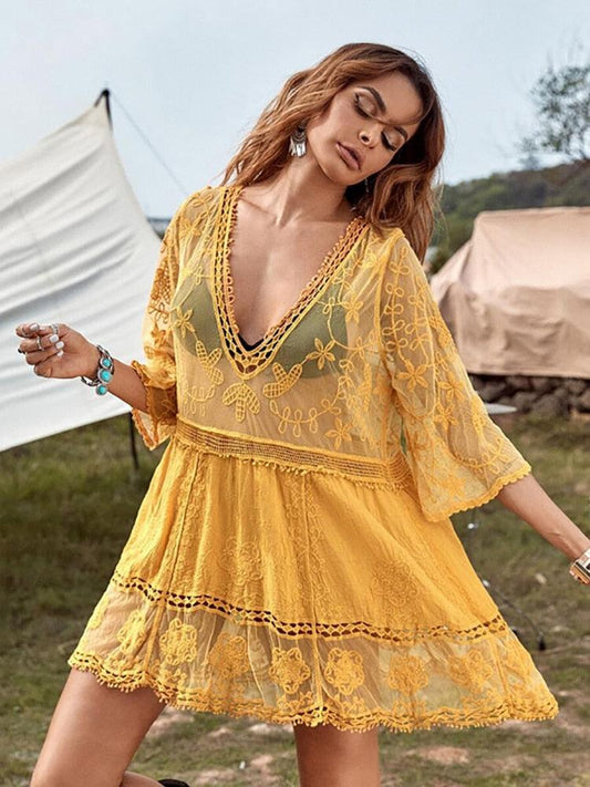 Boho Chic Lace Dress - Top Boho