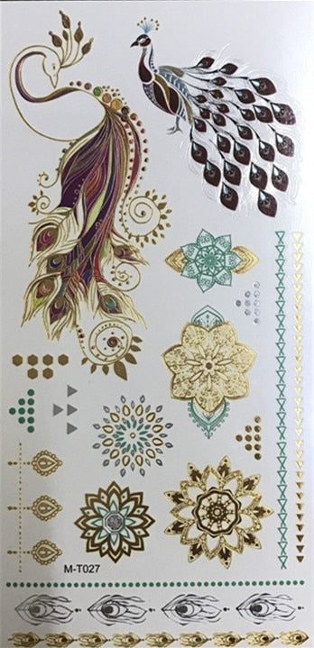 Metallic Body Art Tattoo Sticker - Top Boho