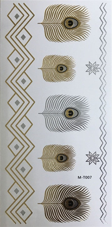 Metallic Body Art Tattoo Sticker - Top Boho
