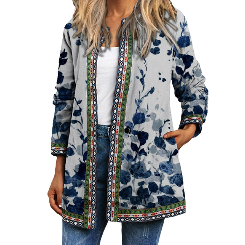 Boho Chic Floral Vintage Jacket - Top Boho