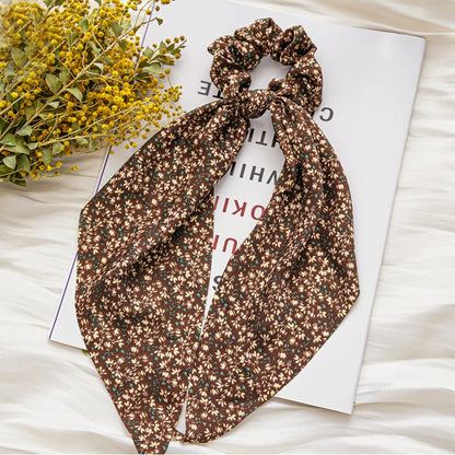 Boho Chic Ribbon Hair Scrunchies