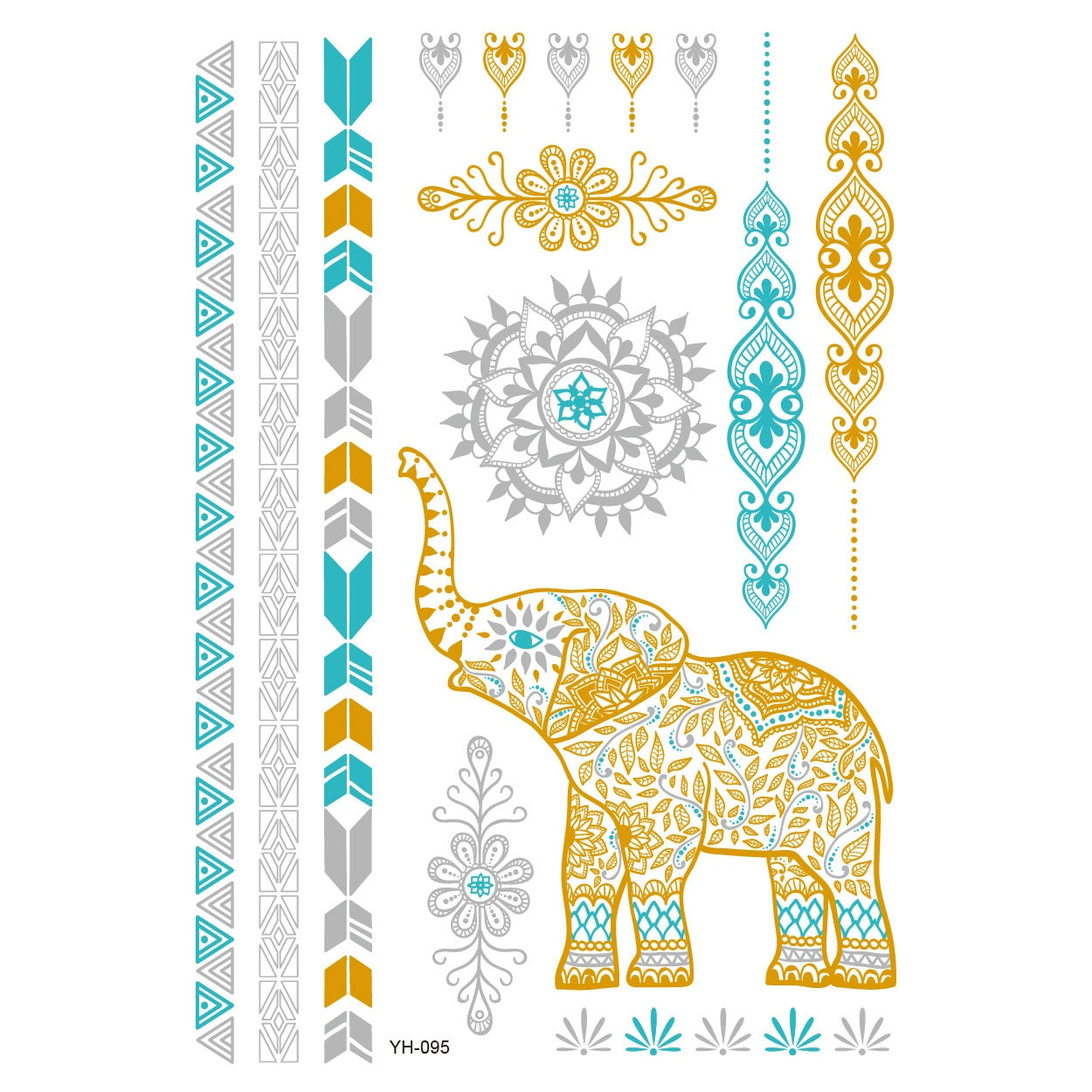 Metallic Body Art Tattoo Sticker - Top Boho