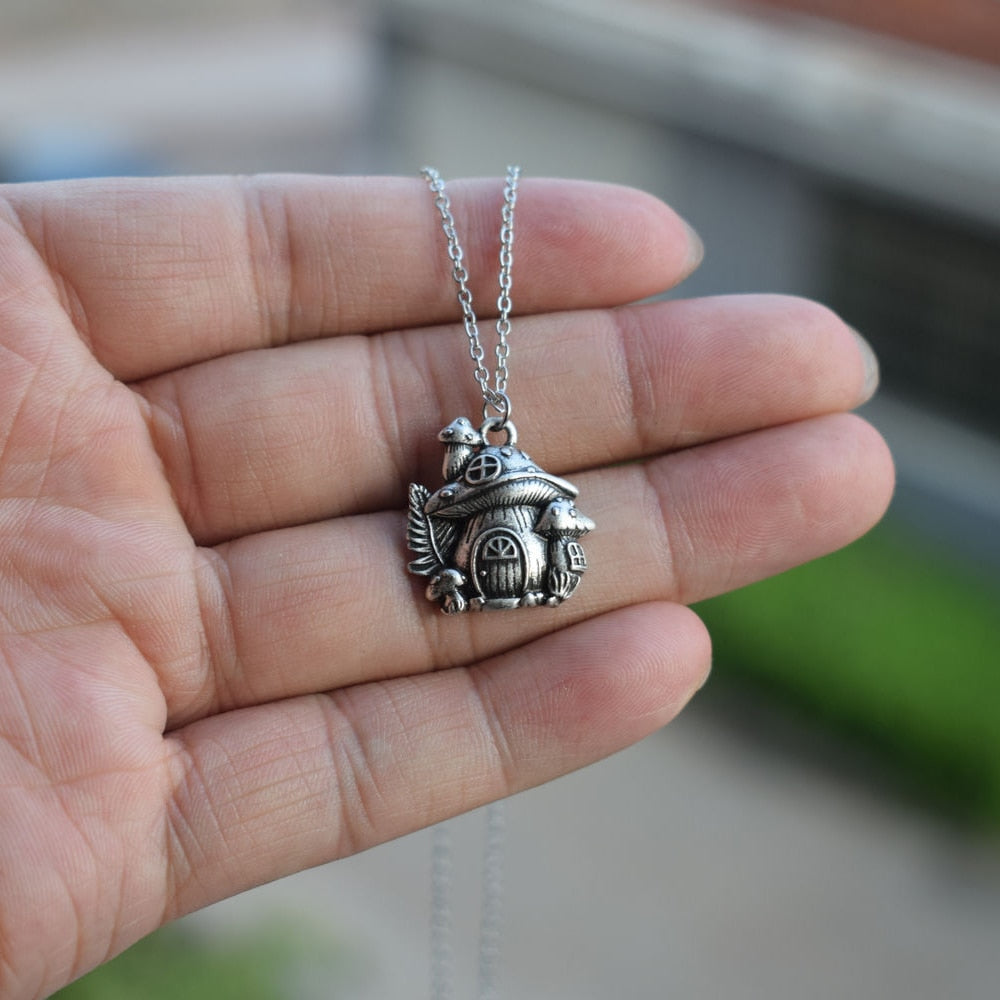 Mushroom Planet Pendant Necklace - Top Boho