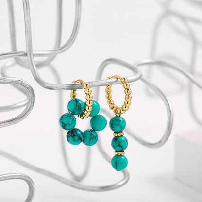 Boho Handmade Natural Stone Charm Earrings