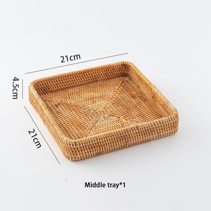 Hand-woven Rattan Storage Baskets - Top Boho