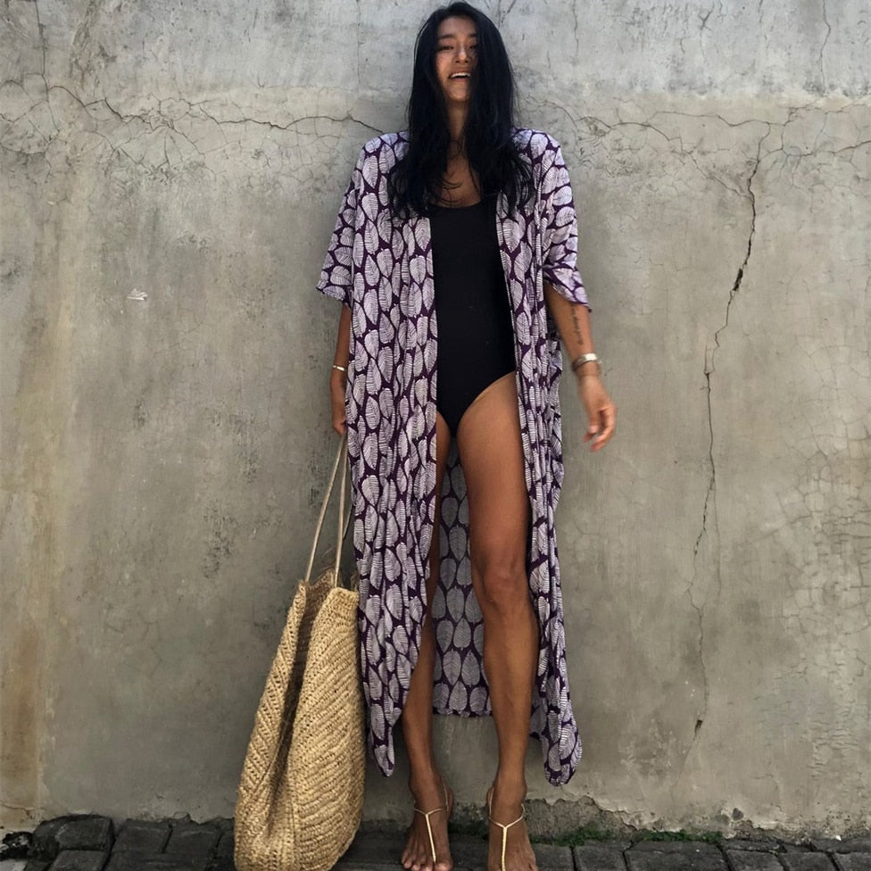 Embroidery Kaftan Boho Beach Tunic - Top Boho