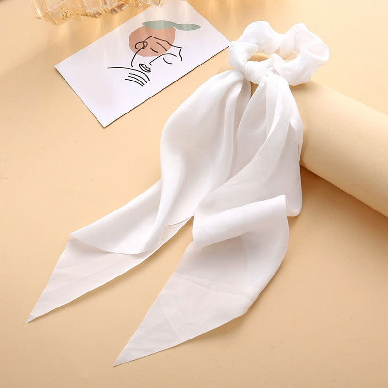 Boho Chic Ribbon Hair Scrunchies