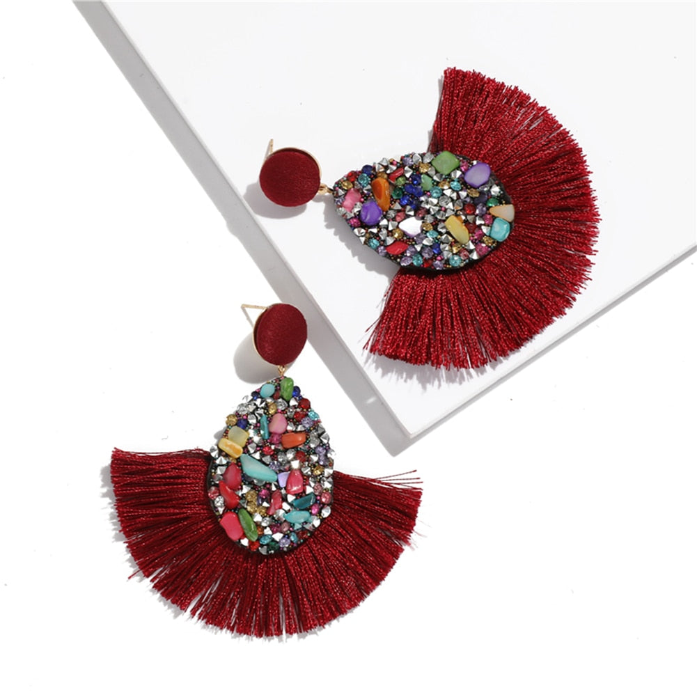 Bohemian Tassel Drop Earrings - Top Boho