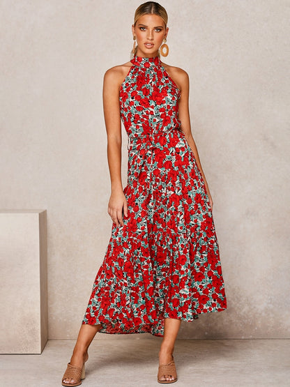Boho Chic Halter Maxi Dress - Top Boho