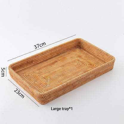 Hand-woven Rattan Storage Baskets - Top Boho