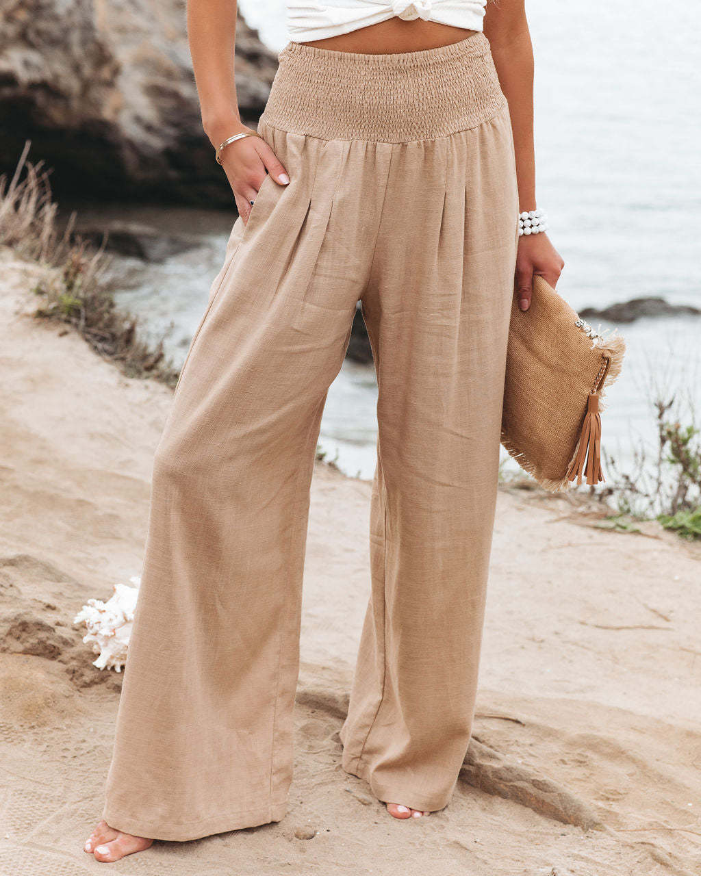 Boho Wide Leg Cotton Pants