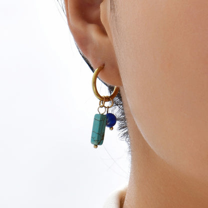 Boho Handmade Natural Stone Charm Earrings