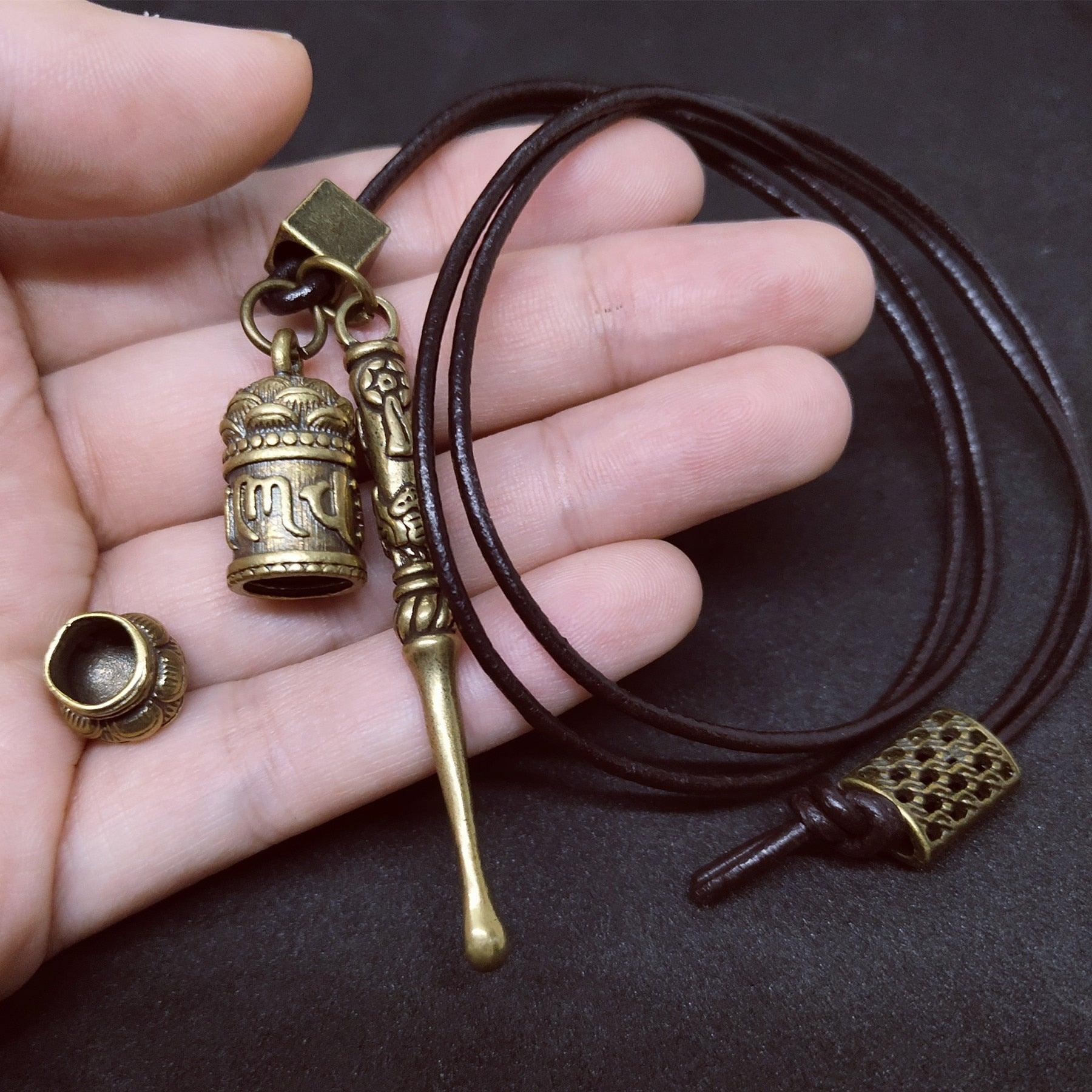 Mini Spoon with Brass Jar Pendants - Top Boho