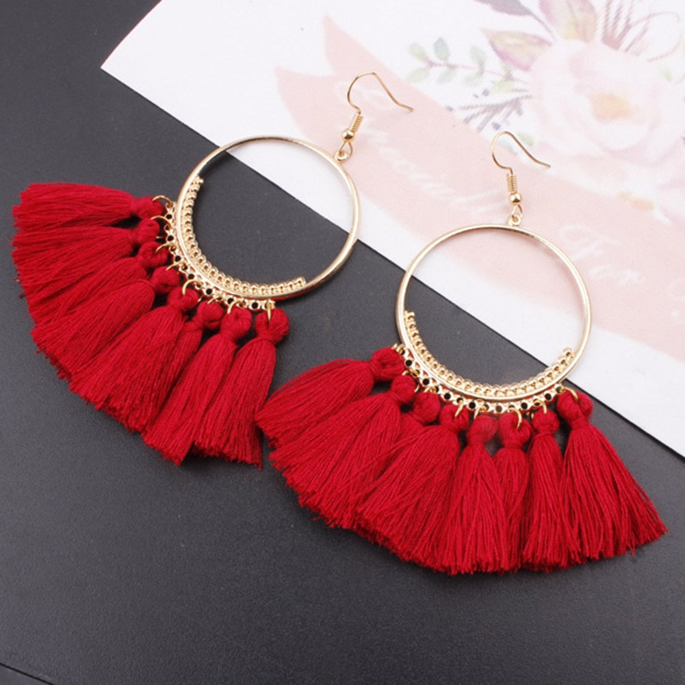 Bohemian Tassel Drop Earrings - Top Boho