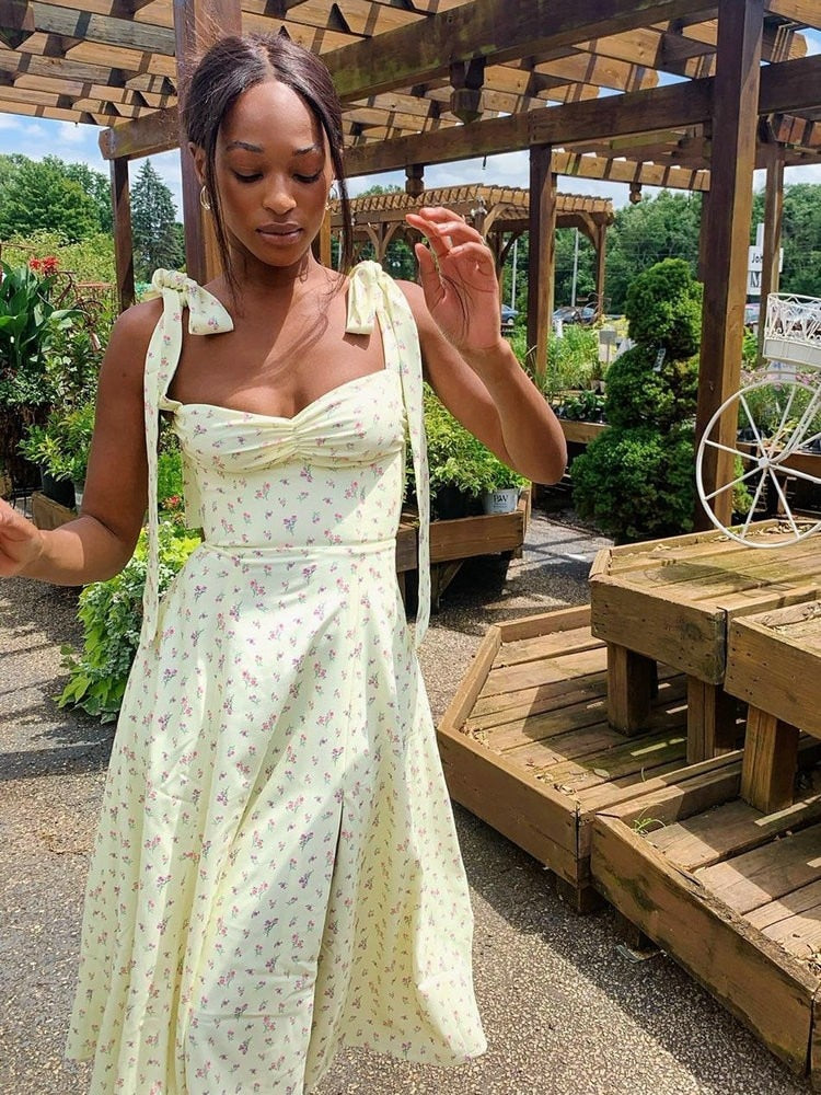 Floral Print Boho Maxi Dress