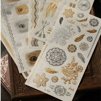 Metallic Body Art Tattoo Sticker - Top Boho