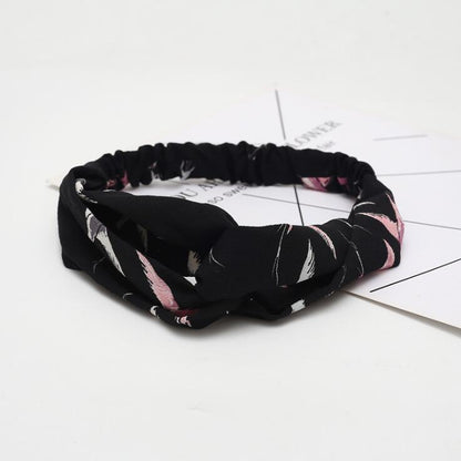 Boho Cross Knotted Bow Headband