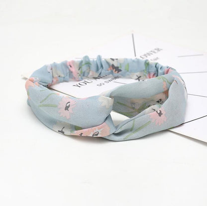 Boho Cross Knotted Bow Headband