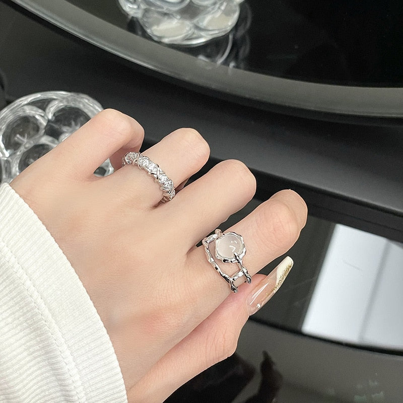 Opal Irregular Natural Stone Ring