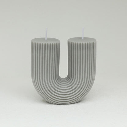 U-Shaped Geometric Scented Candles