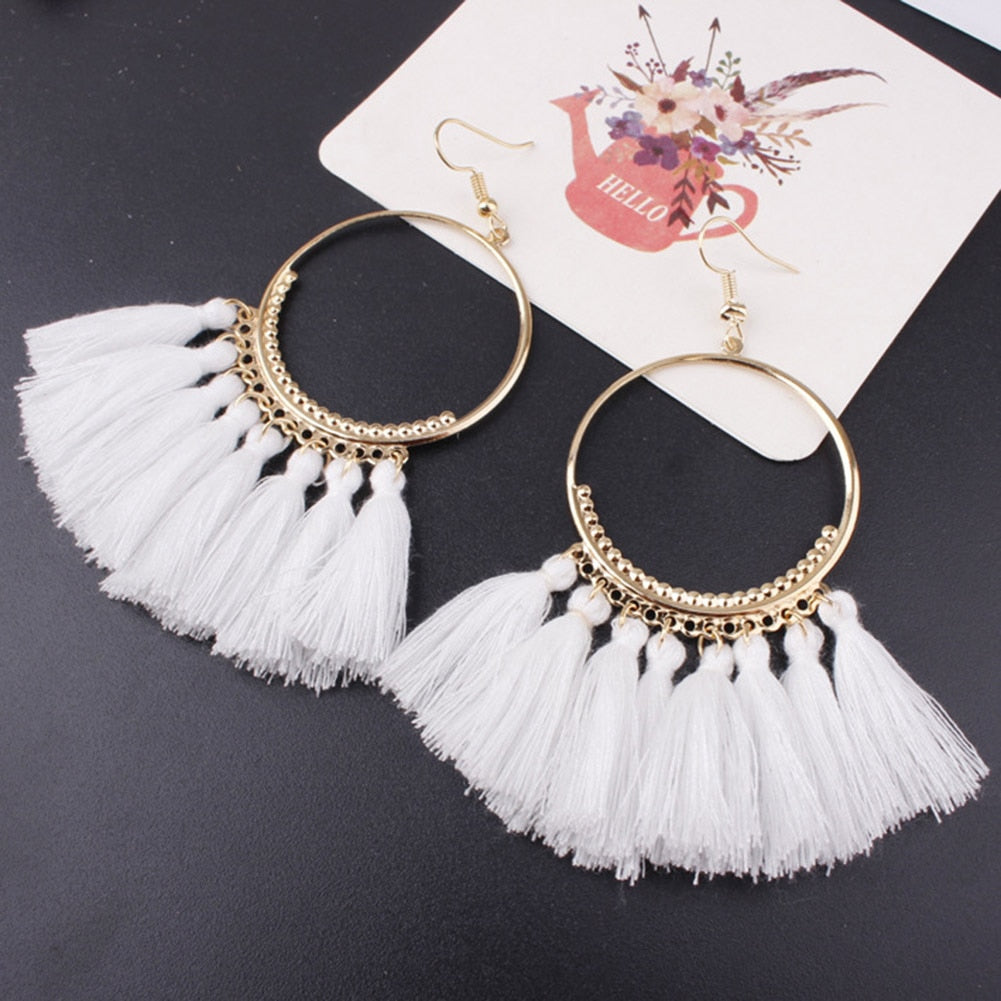 Bohemian Tassel Drop Earrings - Top Boho