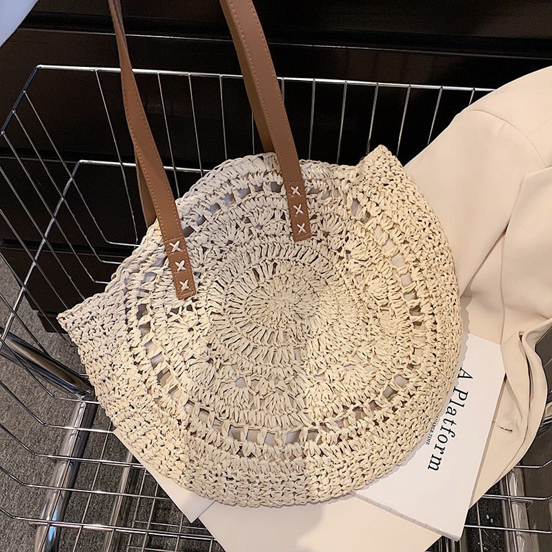Handmade Woven Straw Beach Bags - Top Boho