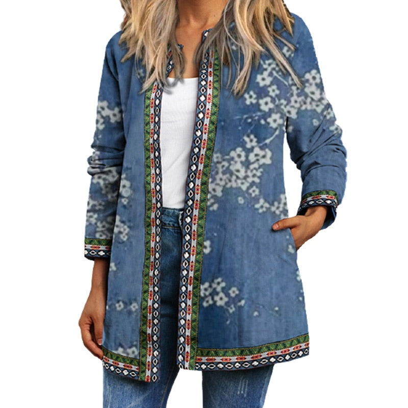 Boho Chic Floral Vintage Jacket - Top Boho