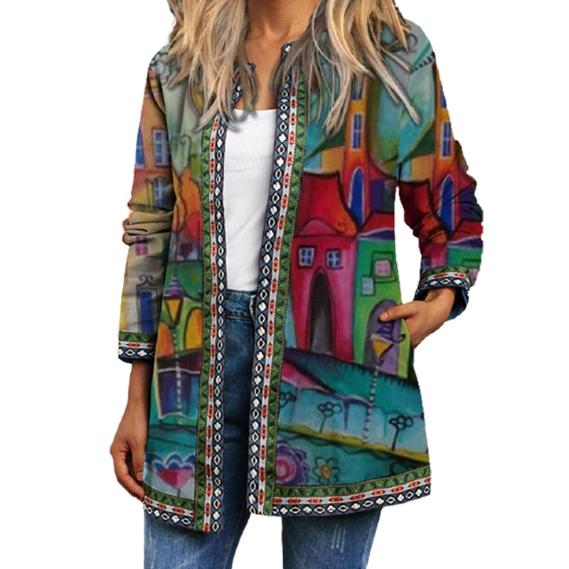 Boho Chic Floral Vintage Jacket - Top Boho