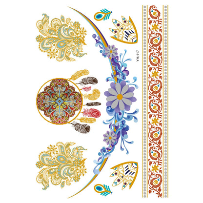 Metallic Body Art Tattoo Sticker - Top Boho